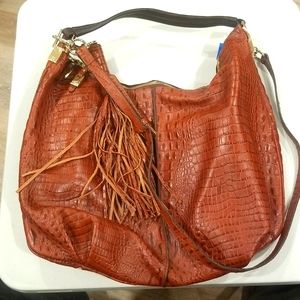 New Cognac Color Handbag satchel with detachable Strap. Beautiful